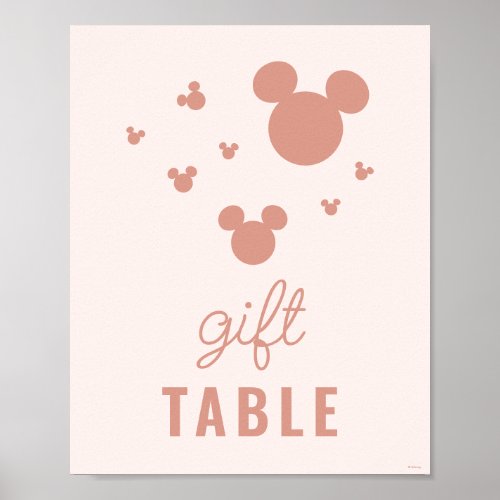 Pink Minnie Mouse Confetti Girls First Birthday Poster