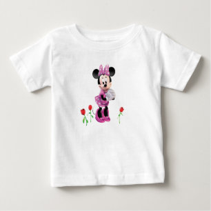 Pink Minnie Tulips Baby T-Shirt