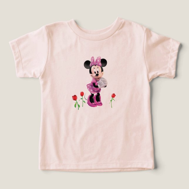 Pink Minnie | Tulips Toddler T-shirt (Design Front)
