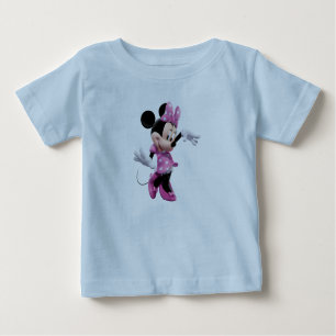 Pink Minnie Waving and Dancing Baby T-Shirt