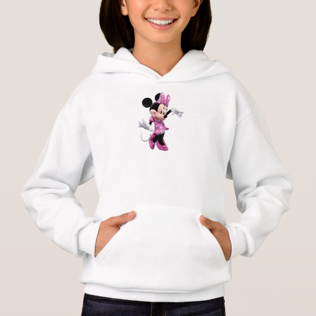 Pink Minnie | Waving and Dancing Hoodie (Front)