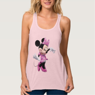 Pink Minnie Waving and Dancing Tank Top