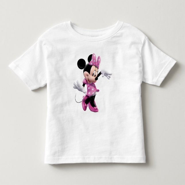 Pink Minnie | Waving and Dancing Toddler T-shirt (Front)