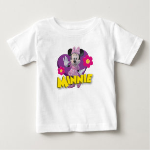 Pink Minnie Waving Baby T-Shirt