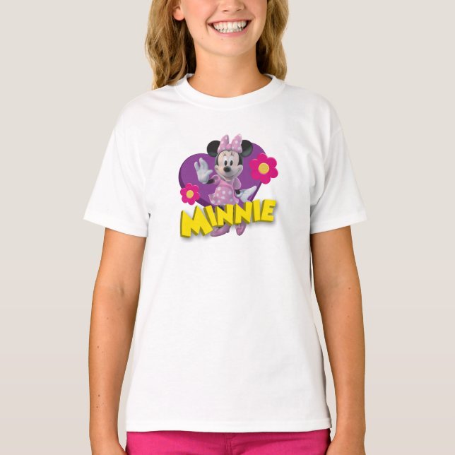 Pink Minnie | Waving T-Shirt (Front)