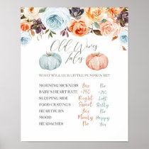 Pink Mint and Peach Pumpkin Old Wives Tales Poster
