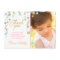 Pink Mint Gold Glitter Birthday Thank You Card