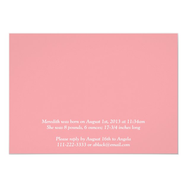Pink Mint Green Floral Sip N See Baby Shower Invitation