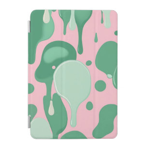 Pink Mint Green Melting Drip Pattern Abstract  iPad Mini Cover