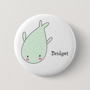 Pink Mint Green Whale - Personalized Kids