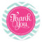 Pink Mint Teal Thank You Chevrons