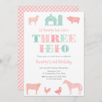 Pink Mint THREE-IEIO Girl 3rd Birthday Party