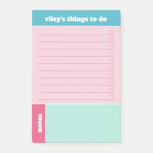Pink Mint Turquoise Things To Do  Notes