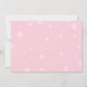 Pink & Mint | Winter Onederland Girl 1st Birthday Invitation (Back)