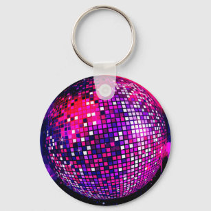 Pink Mirror Ball Keychain