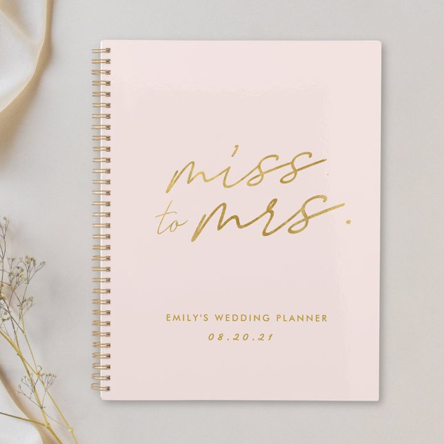 Pink Miss to Mrs. Personalized Bridal Wedding Planner (Creator Uploaded)