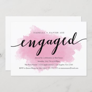 Pink Mist | Engagement Party Invitation by PinkMoonPaperie at Zazzle