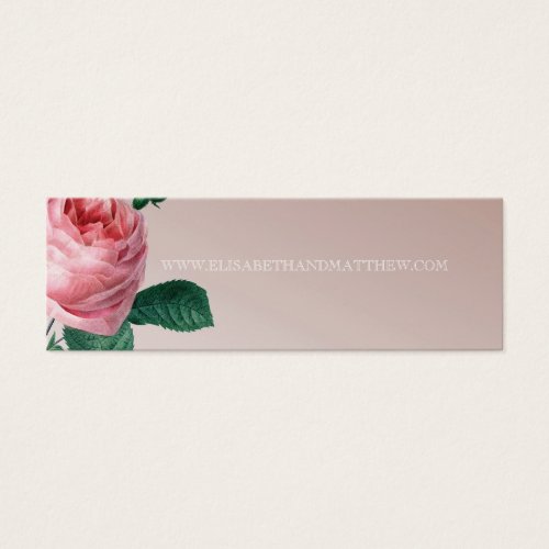 Pink Mist Rose Wedding Website Business Card Templates