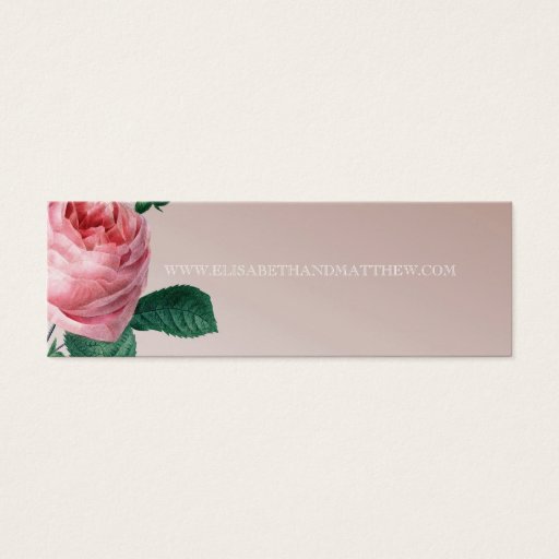 Customizable Pink Mist Rose Wedding Website Business Card Templates