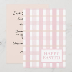 Pink Mix Plaid Invitation