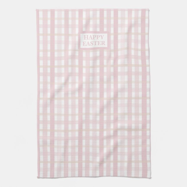 Pink Mix Plaid Kitchen Towel (Vertical)