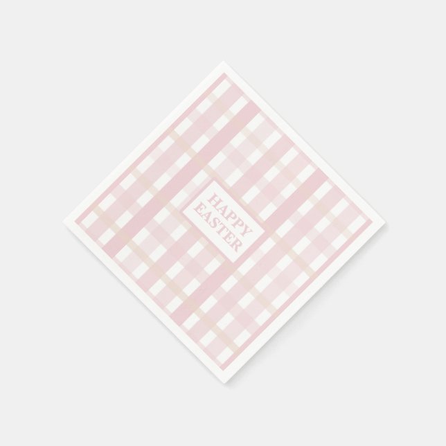 Pink Mix Plaid Napkins (Corner)