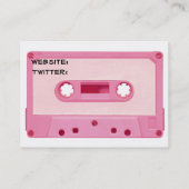 Pink Mix Tape Business Card (Back)