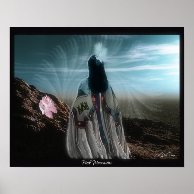 Pink Moccasins 3D Art Poster (Front)