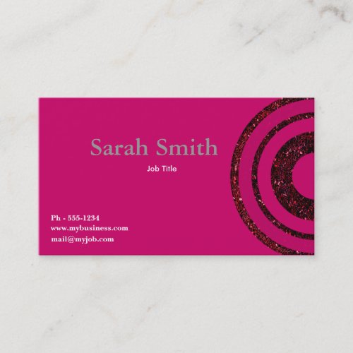Pink Mod Circle  business card