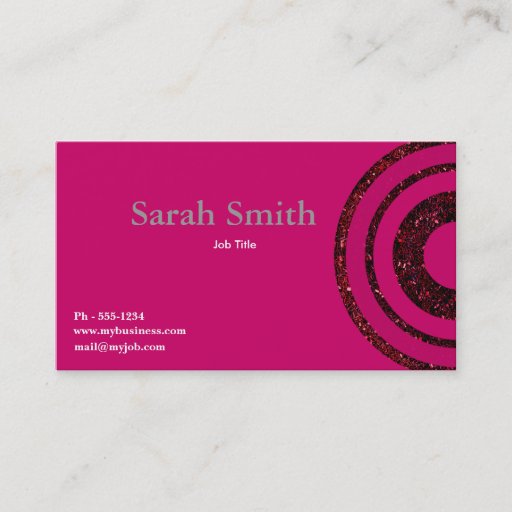 Customizable Pink Mod Circle  business card