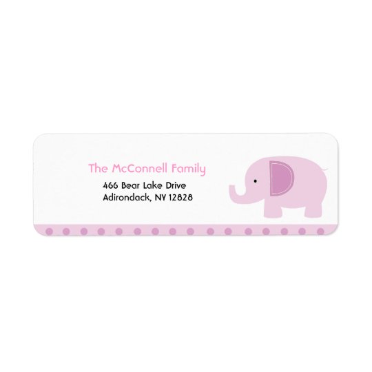Pink Mod Elephant PRINTABLE ADDRESS LABELS | Zazzle.com