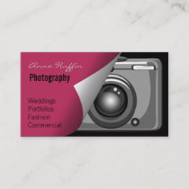 pink Mod Photoraphy, camera Business Card