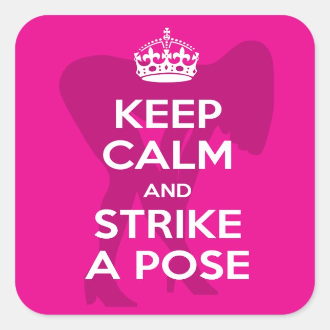 Pink Modeling, Model, Keep Calm Sticker (Front)