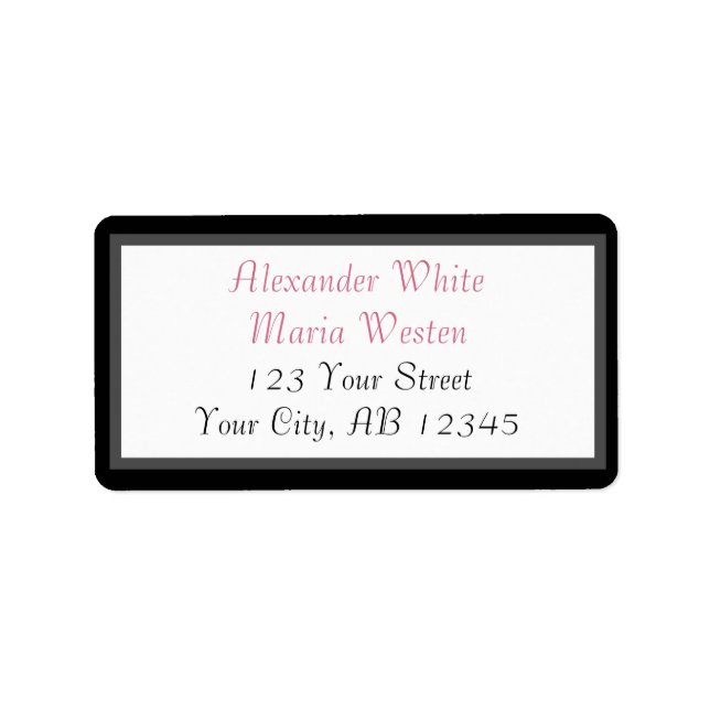 Pink Modern Address Labels (Front)