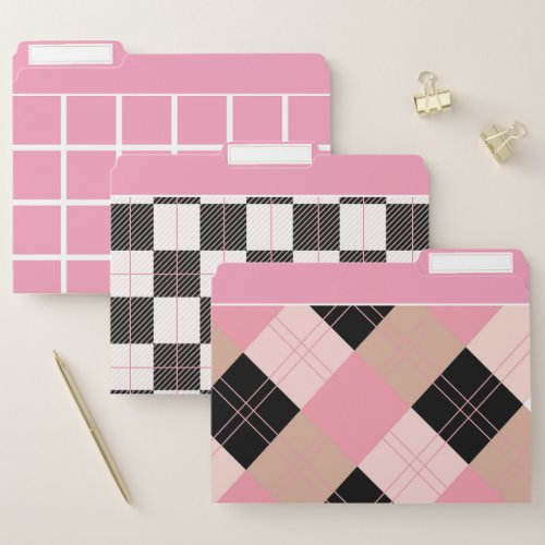 Pink Modern Back to School Personalized File Folder