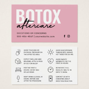 Pink Modern Botox Aftercare Guide