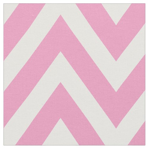 Pink Modern Chevron Large Scale Fabric