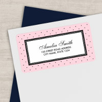 Pink Modern Classic Polka Dot Address