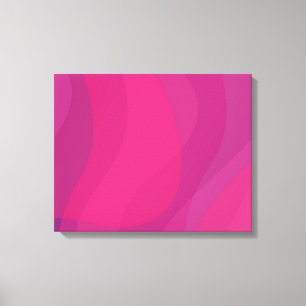 Pink, modern, cool, trendy urban wavy illustration canvas print