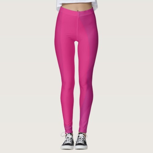 Pink modern cool trendy urban wavy illustration leggings