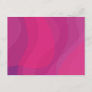 Pink, modern, cool, trendy urban wavy illustration postcard