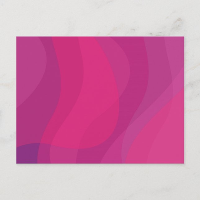 Pink, modern, cool, trendy urban wavy illustration postcard (Front)