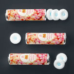 Pink Modern Elegant Floral 21st Birthday Thank You Breath Savers® Mints<br><div class="desc">Pink modern elegant floral girly 21st Birthday design with appreciation thank you for your guests. Personalize thank you message,  age,  date,  monogram and name.</div>