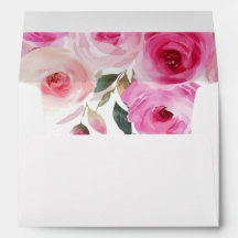 Pink Modern Floral Bat Mitzvah Invitation