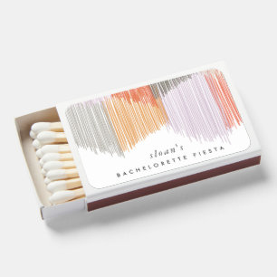Pink Modern Fringe Bachelorette Party Matchboxes