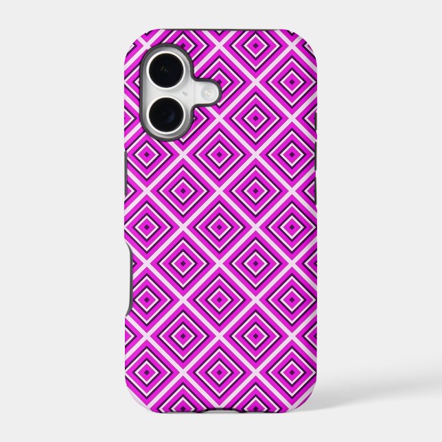 Pink modern geometric mosaic pattern 2 iphone case (Back)