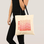 Pink modern girly retro 60's bridesman tote bag<br><div class="desc">Pink and red girly retro simple 60's cool vibes bachelorette weekend party favour totes. Bridesman,  other designs avalible.</div>