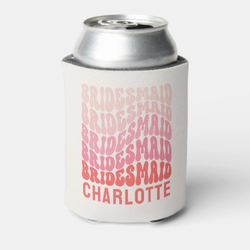Pink modern girly retro 60s simple vibes can cooler