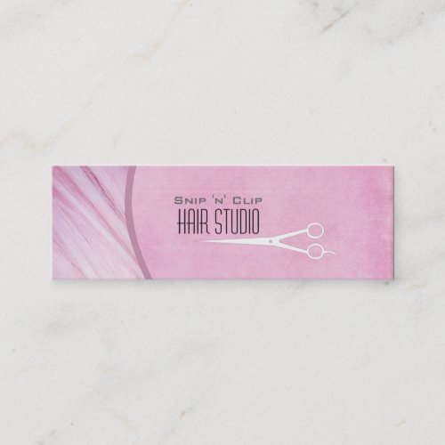 Pink Modern Stylist Salon Skinny Business Card