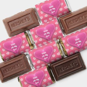 Pink Modern Heart Valentines Day Collection Hershey's Miniatures